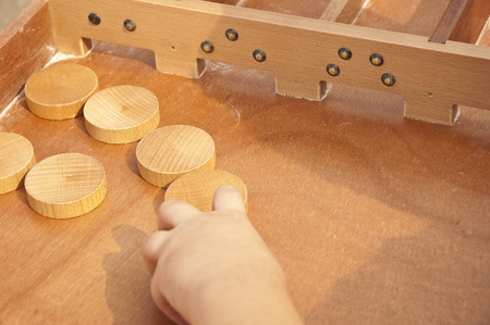 Dutch billiard with picking hand - close-up.の写真素材