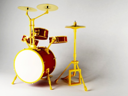 Nice musical instruments on the white backgroundの写真素材