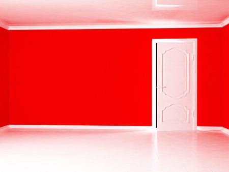 Interior design scene with a door. renderingの写真素材