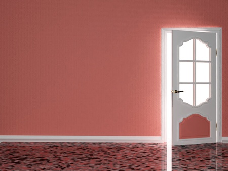 Interior design scene with a door, similar images are in my portfolioの写真素材