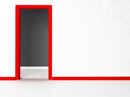 empty room with a doorwayの写真素材