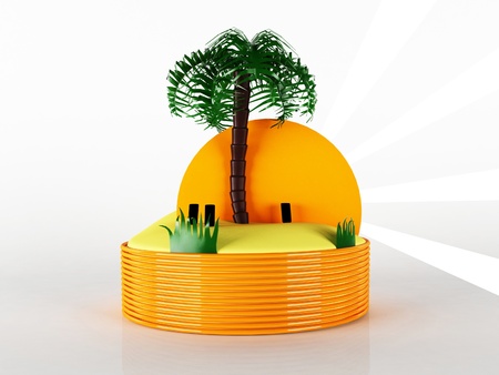 beautiful statue which symbolizes holidays and summerの写真素材