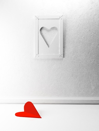 interesting picture on the wall for St. Valentine's Dayの写真素材
