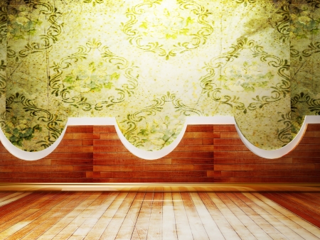 empty room in the warm colors, renderingの写真素材