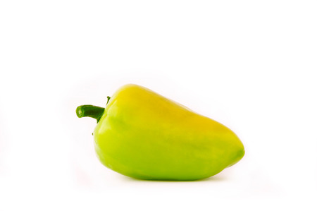 green pepper on a white backgroundの写真素材
