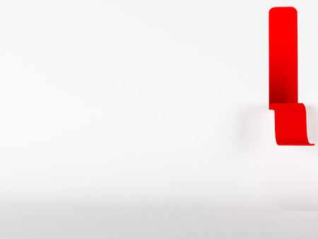 white background with torn part, 3d renderingの写真素材