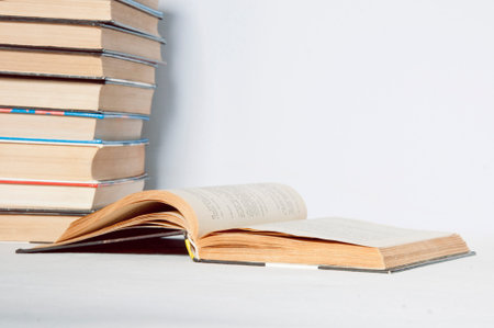 many books on the table