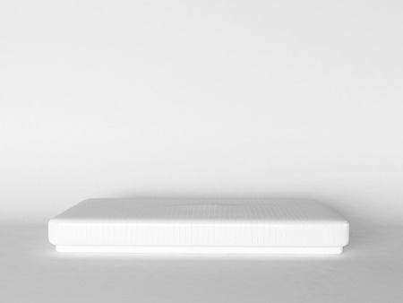 white couch on the white background, 3d renderingの写真素材