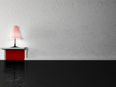 lamp on the table, 3d renderingの写真素材