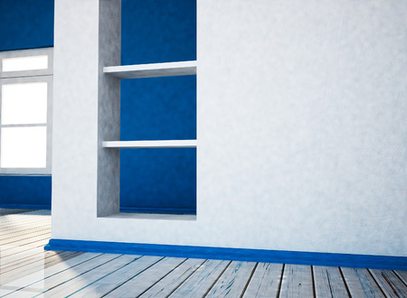 empty room with the niche 3d renderingの写真素材