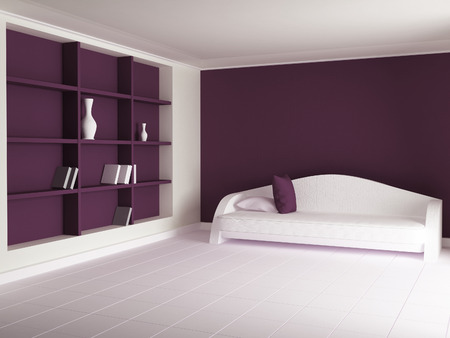 modern sofa in the room, 3d renderingの写真素材