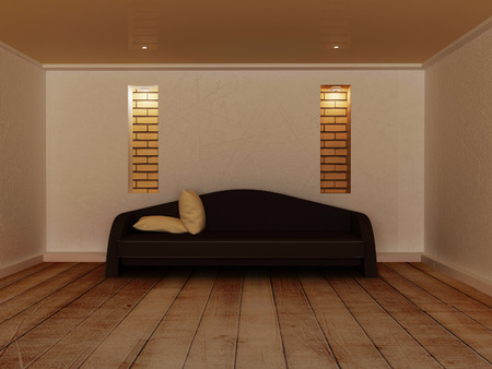 modern sofa in the room, 3d renderingの写真素材