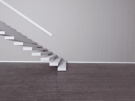 stairs in the empty room, 3dの写真素材