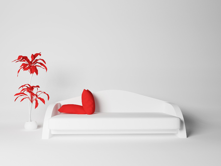 modern sofa in the room, 3d renderingの写真素材