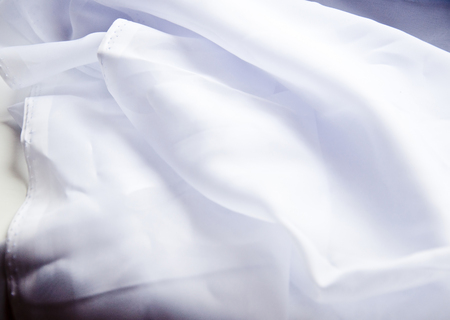 beautiful transparent textiles in blue and white colorsの写真素材