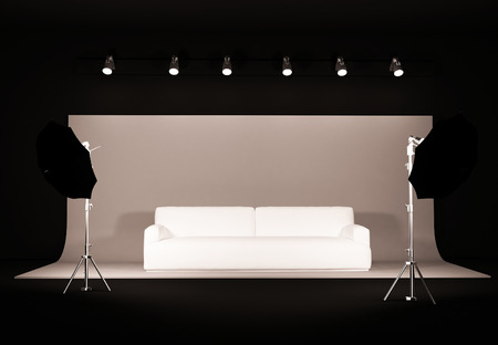 sofa in the room, 3d renderingの写真素材