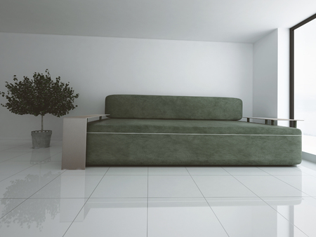 sofa in the room, 3d renderingの写真素材