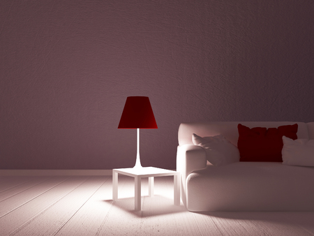 sofa in the room, 3d renderingの写真素材