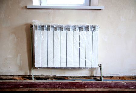 installation of batteries in the room, repair workの写真素材