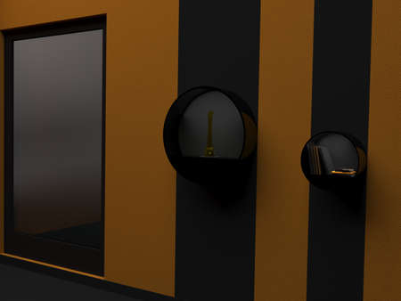part of the night room, 3d renderingの写真素材