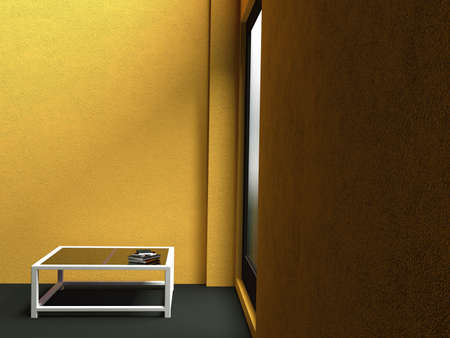 part of the room in warm colors, 3d renderingの写真素材