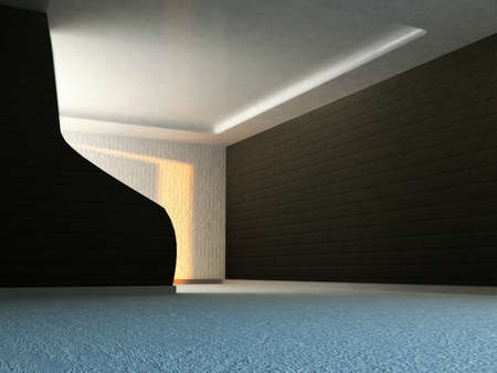 part of the room, night, 3d renderingの写真素材