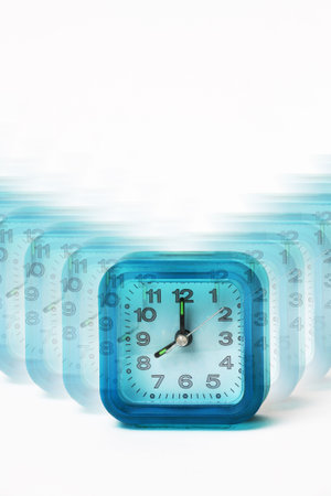 Blur View of Clock in Motion