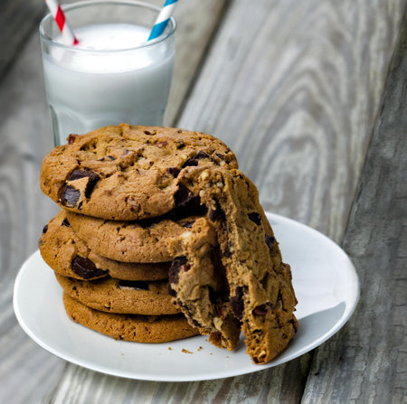 Chocolate Chip Cookies and Milk