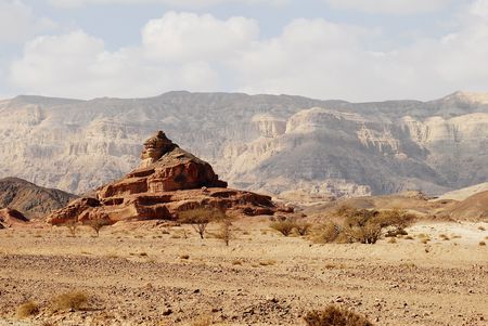 A dry red sand desert の写真素材