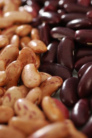 A heap of brown beansの写真素材