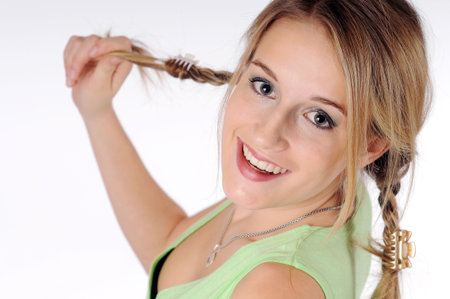 An young pretty and attractive smiling girl