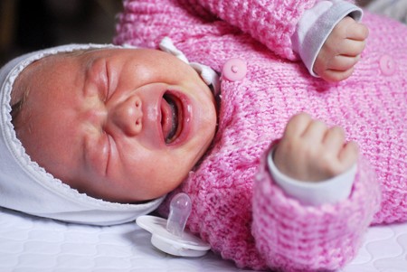 A crying small angry girlの写真素材