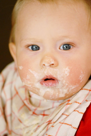 Baby during the eatingの写真素材