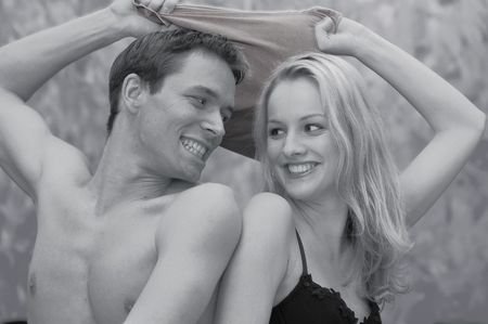 Young happy attractive sexy coupleの写真素材