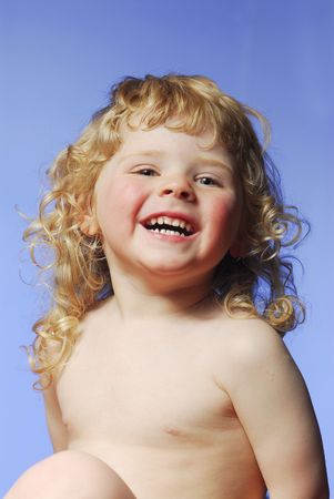 A cheerful girl.の写真素材