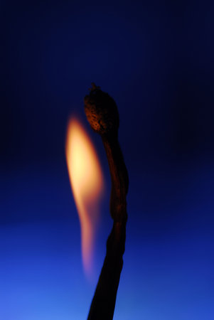 Burning wick.