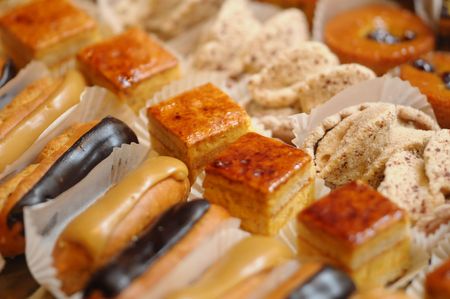 The detail of the sweet baked dessert.の写真素材