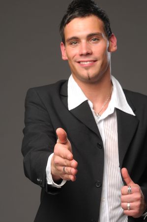 The portrait of the attractive young manager.の写真素材
