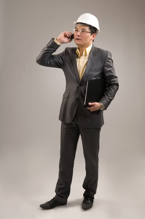 Builder having a callの写真素材