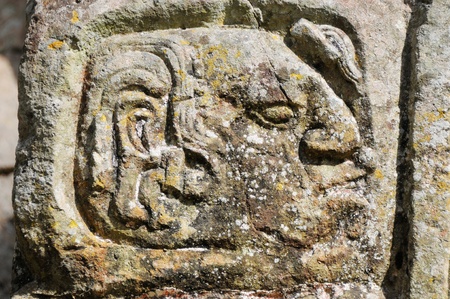 Detail of replica of Altar Q in Copan のeditorial素材