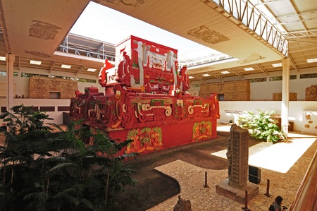 Interior of Copan Museum in Hondurasのeditorial素材