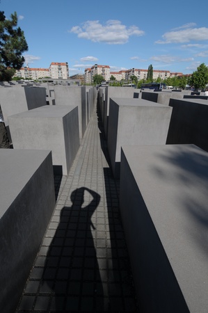 The jewish memorial in central Berlin, germanyのeditorial素材