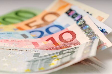 EURO - european union paper banknote cash moneyの写真素材