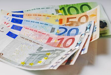 EURO - european union paper banknote cash moneyの写真素材