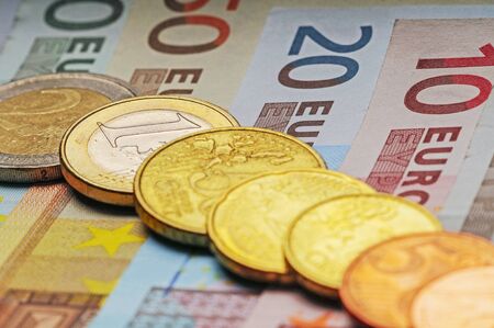 EURO - european union coins set cash moneyの写真素材