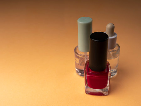 Manicure at home during a pandemicの写真素材