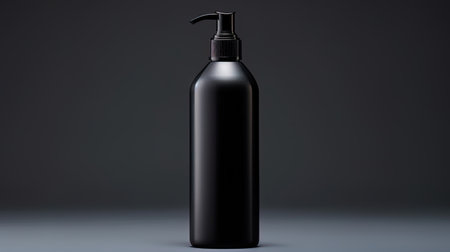 Photograph featuring a plastic shampoo bottle in black.の素材