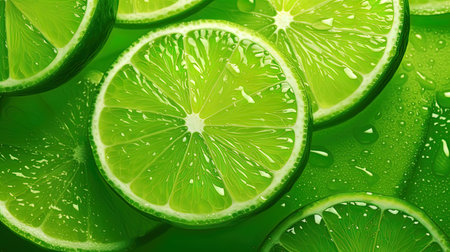 Abstract background of bright green limes.の素材