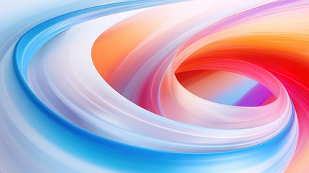 Abstract vortices and rings in bright colors.の素材