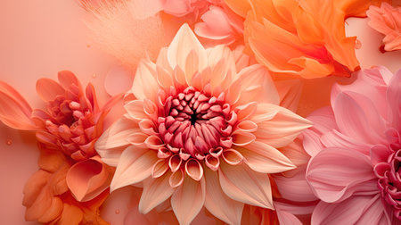 A mixture of orange and pink shades is an ideal background solution for inspiring slides.の素材